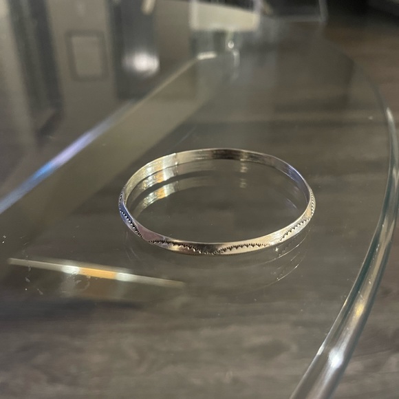 Vintage Sterling silver Aztec bracelet bangle - Picture 5 of 5